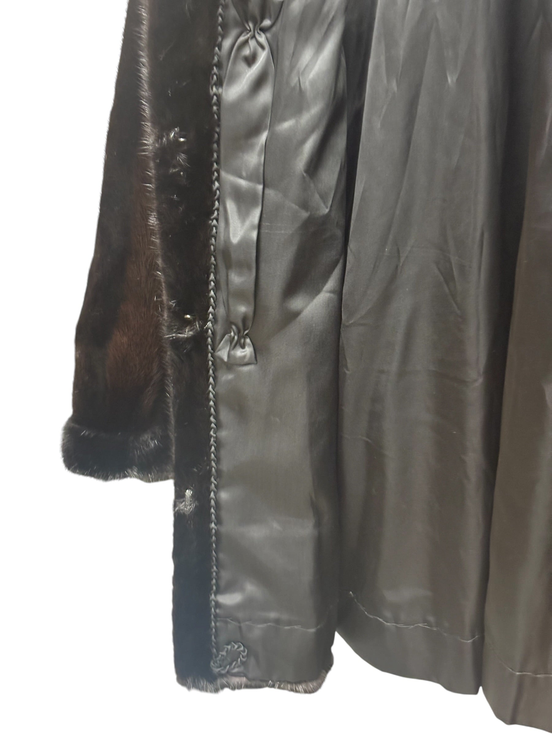 Vintage Black Mink Fur Coat