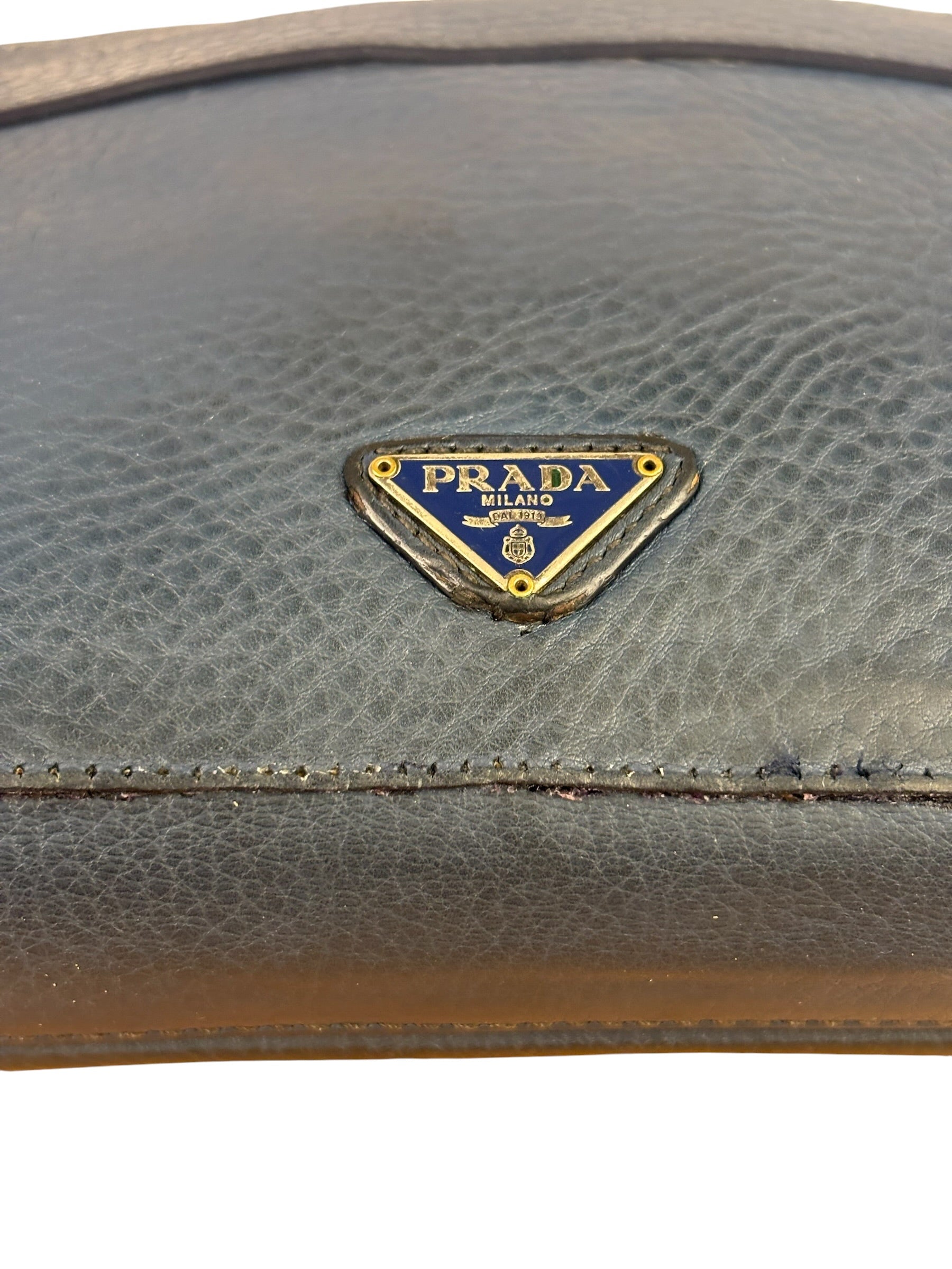 Prada Navy Blue Leather Camera Bag
