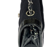 Chanel Black Patent Leather Trim/Cotton 2.55 Reissue Flap Bag 2000