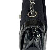 Chanel Black Patent Leather Trim/Cotton 2.55 Reissue Flap Bag 2000