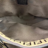 Fendi Brown Leather Trim Zucca Mamma Baguette