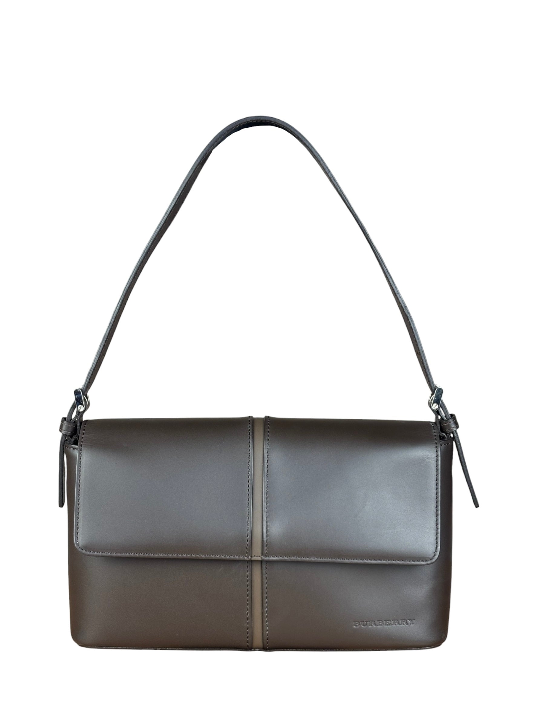 Burberry Brown Leather Shoulder Bag