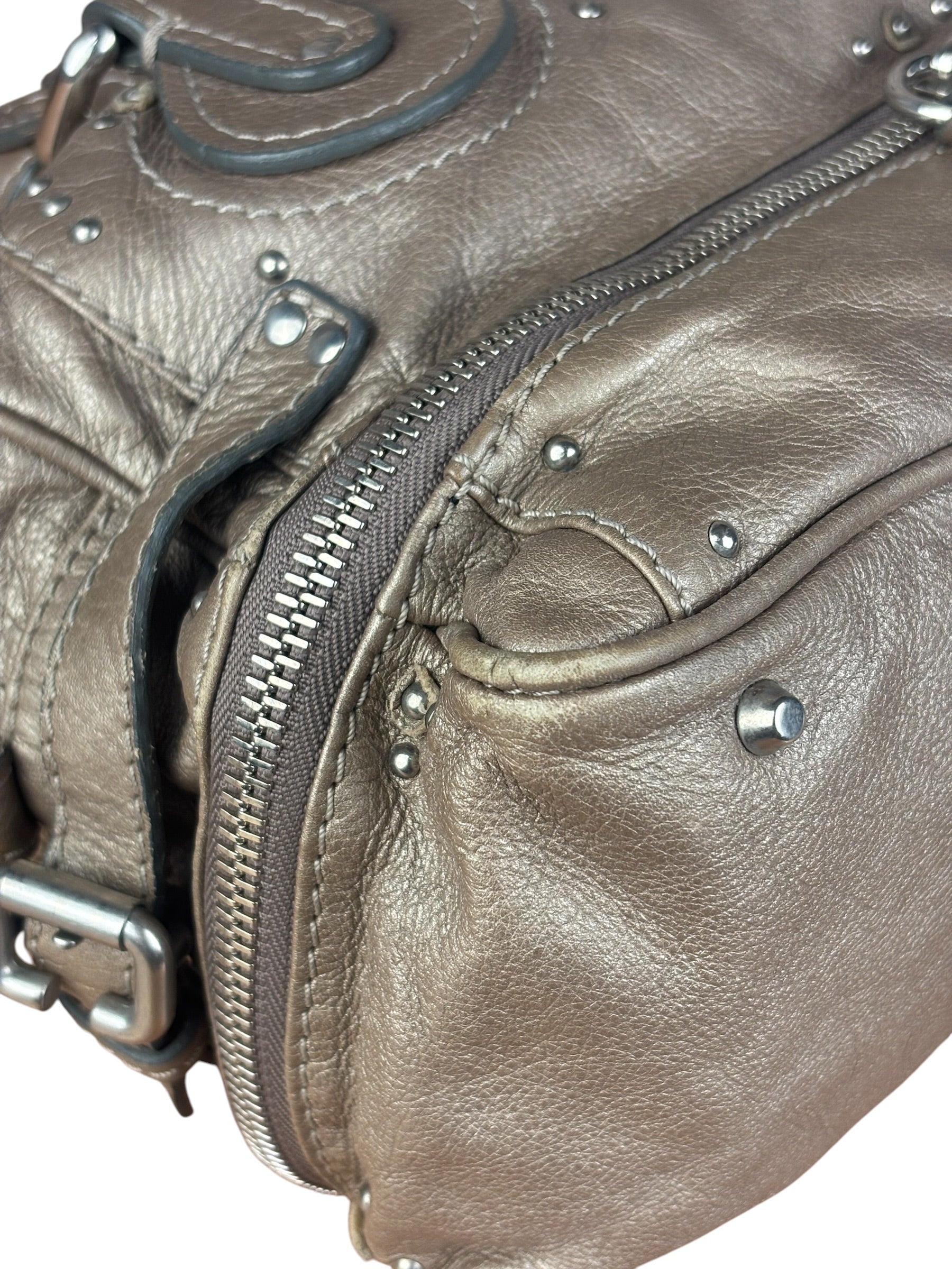 Chloe Metallic Taupe Vintage Paddington