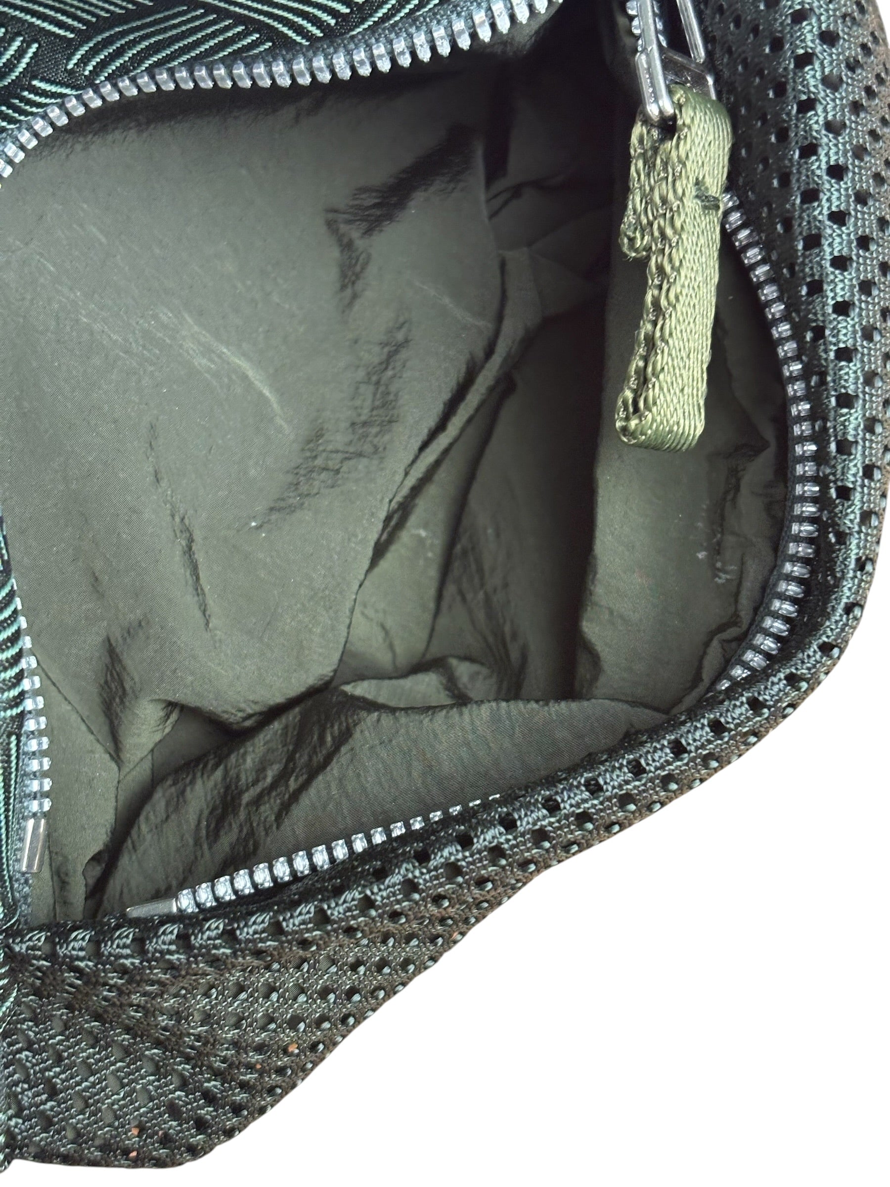 Bottega Veneta Green Nylon/Mesh Intrecciato Belt Bag