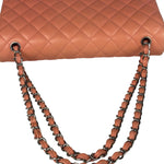 Chanel Pink Quilted Lambskin Classic Large Double Flap Bag 2012