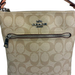 Coach Beige Leather Canvas Rowan File Crossbody Bag