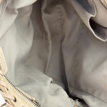 Christian Dior Cream Leather Braided Ethnic Shoulder Bag