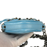 Balenciaga Light Blue Heart Le Cagole Chain Bag