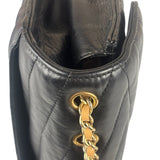 Chanel Black Leather Medium Gabrielle Flap Bag 2011