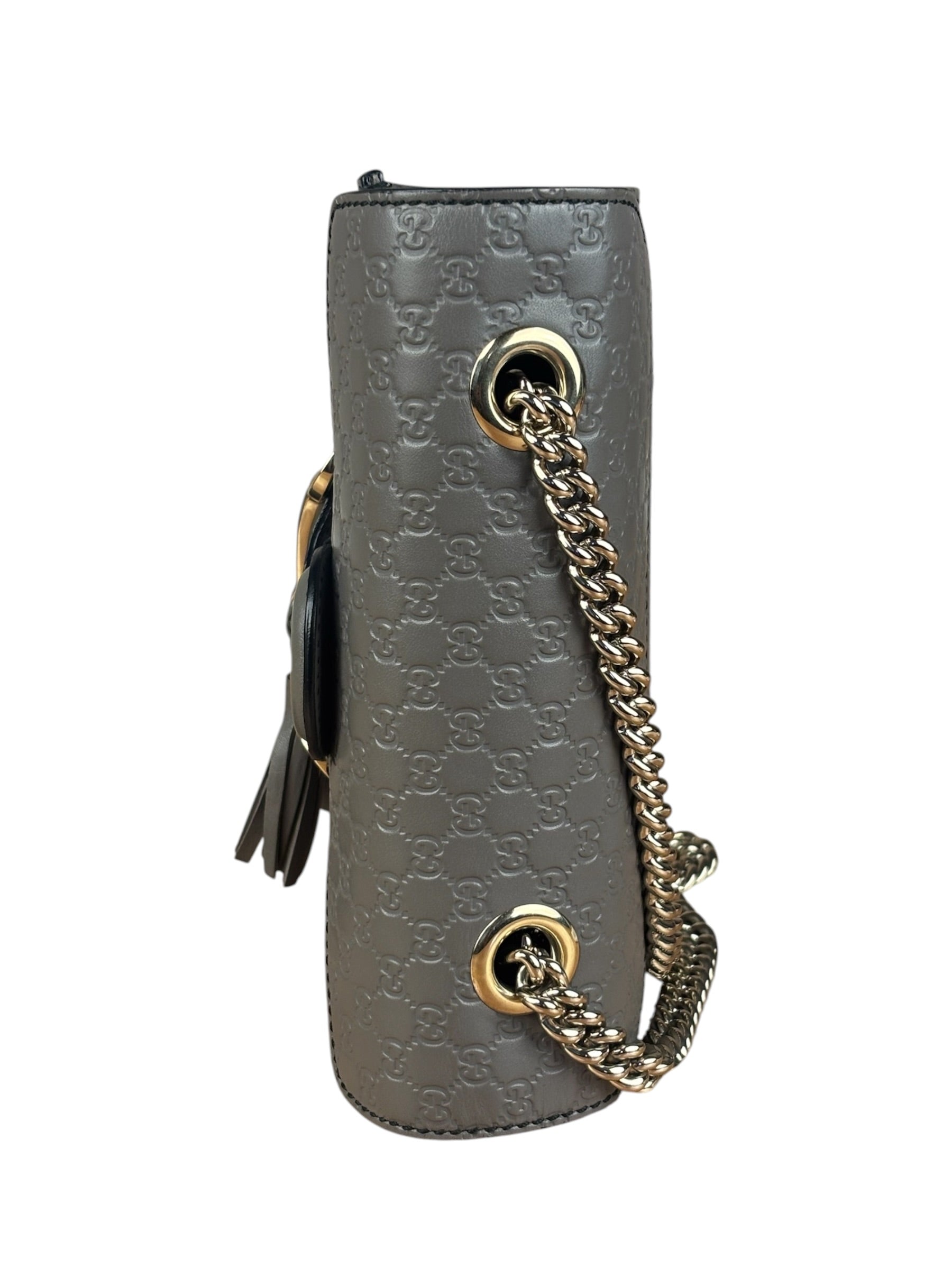 Gucci Emily GG Micro Shoulder Bag Grey