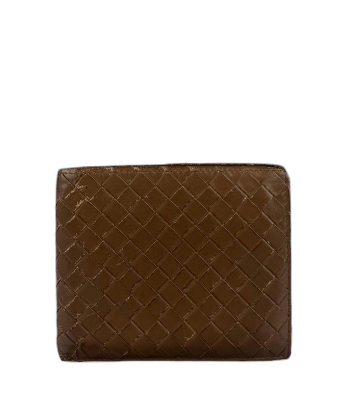 Bottega Veneta Brown Intercciato Bifold Wallet
