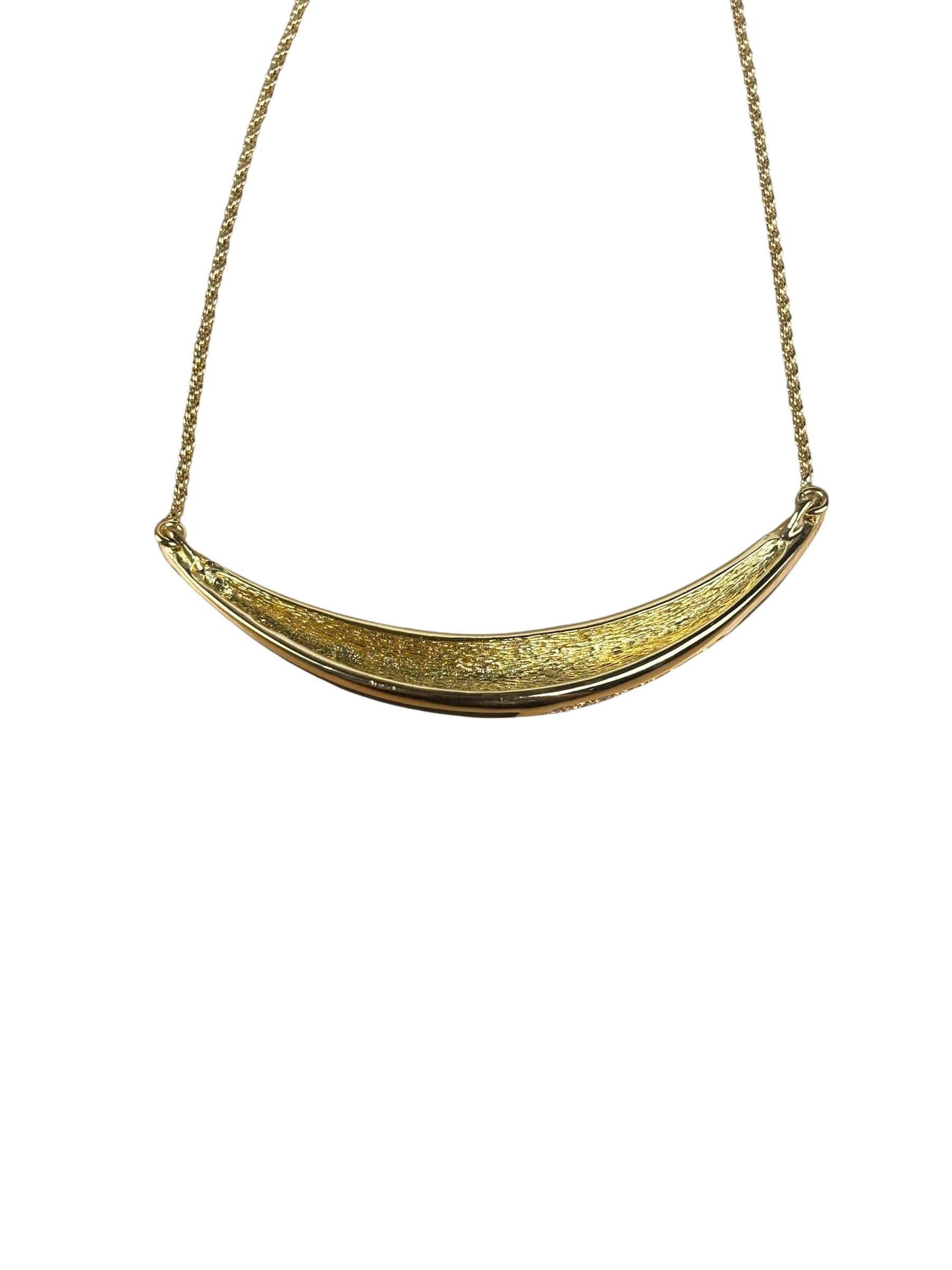 Christian Dior Black Enamel & Pave Rhinestone Crescent Chocker Necklace