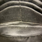 Coach Vintage Black Leather Trim C Canvas Flap Snap Clutch Wristlet