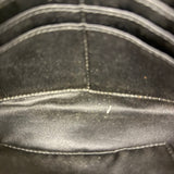 Coach Vintage Black Leather Trim C Canvas Flap Snap Clutch Wristlet