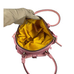 Salvatore Ferragamo Pink Nylon/Leather Bowler Bag