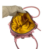 Salvatore Ferragamo Pink Nylon/Leather Bowler Bag