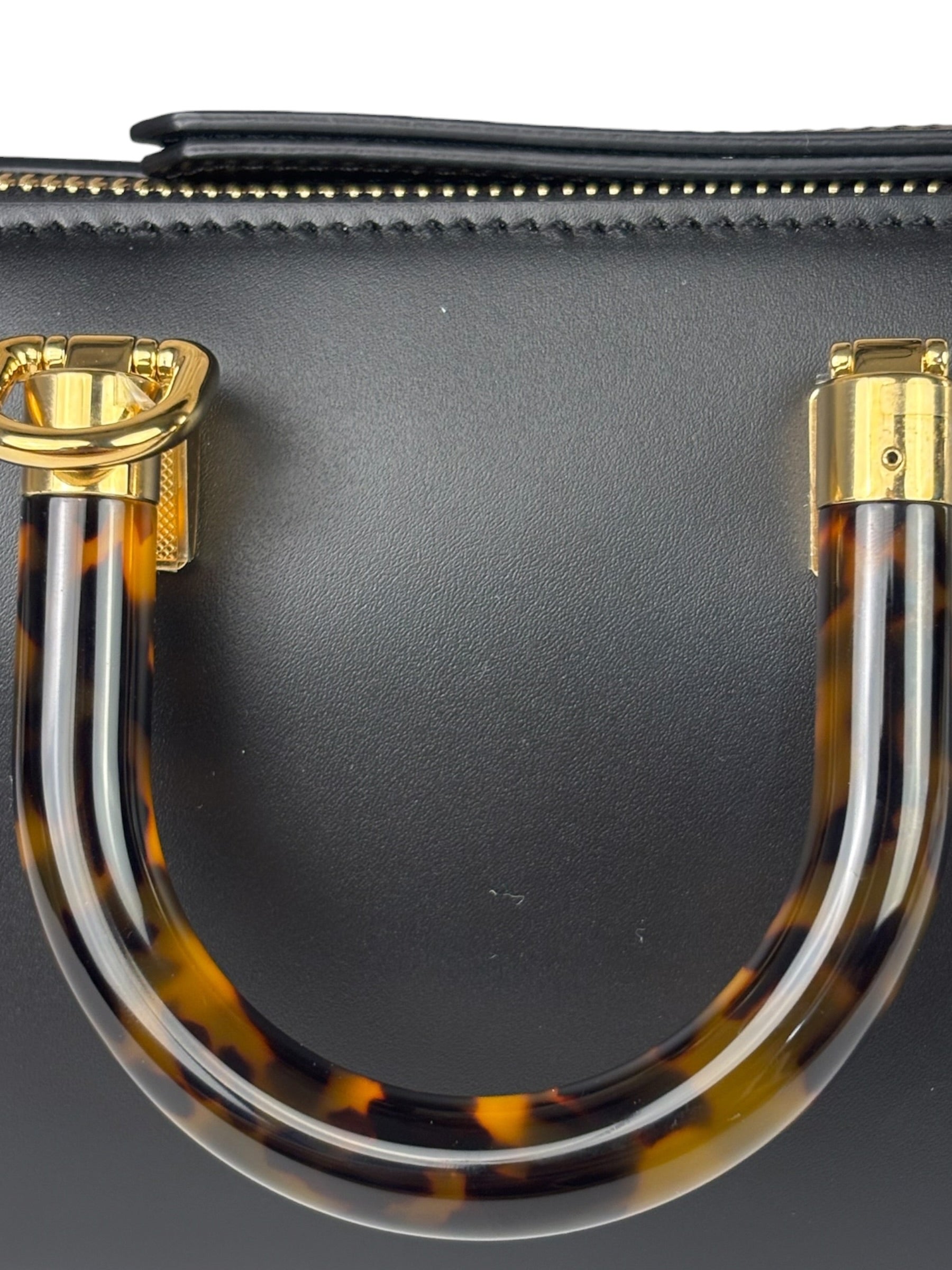 Fendi Black Leather Mini By The Way Boston Bag