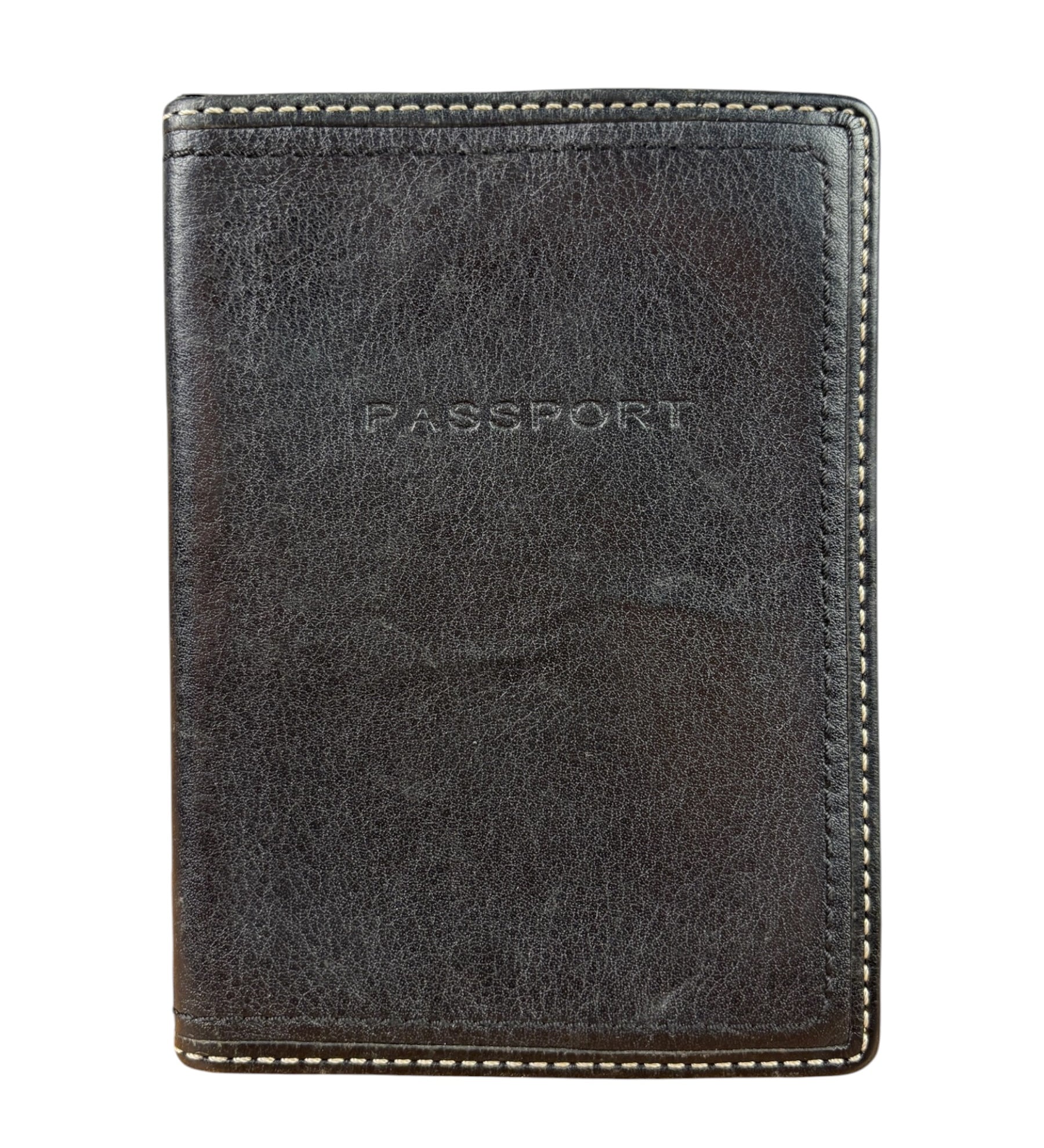 Coach Black Leather Passport Cover