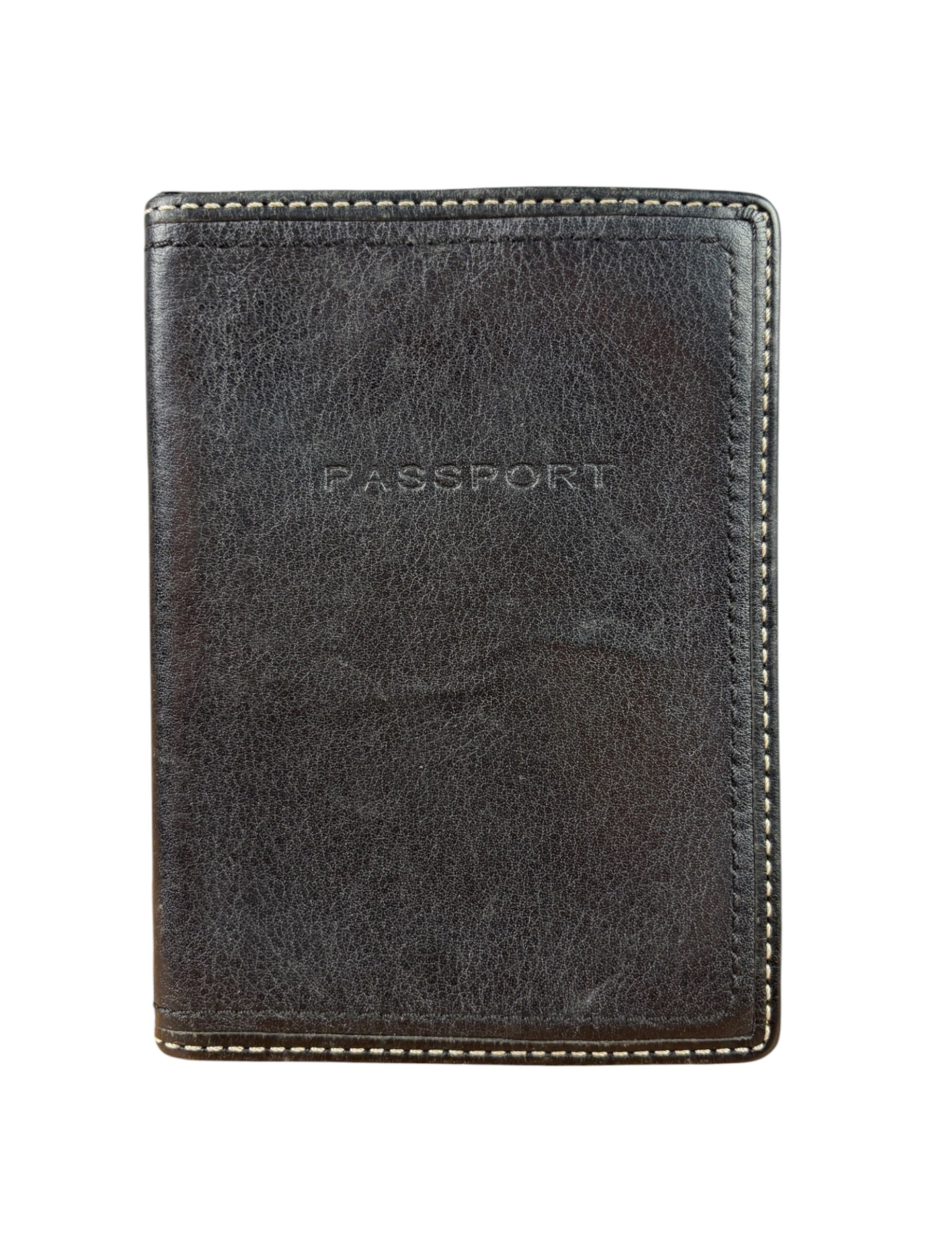 Coach Black Leather Passport Cover