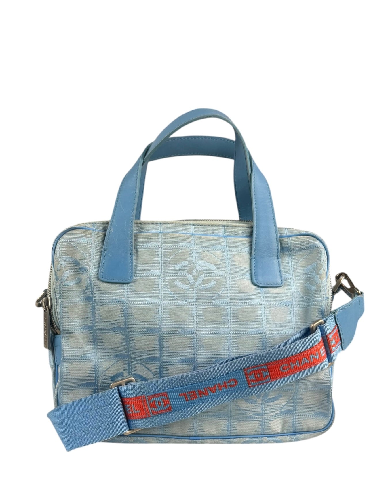 Chanel Blue CC Travel Line Tote Two-Way Bag