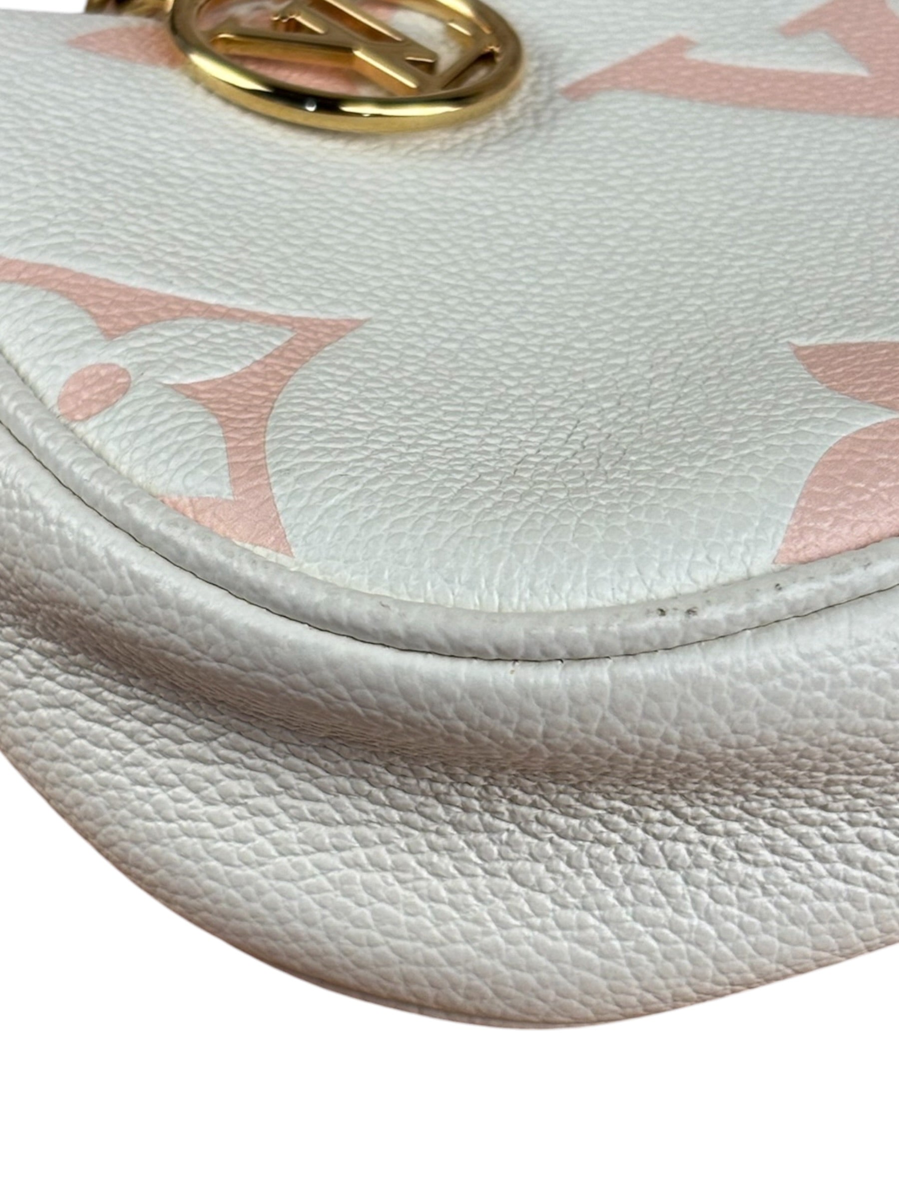 Louis Vuitton White Leather Monogram Moon Empreinte Pochette