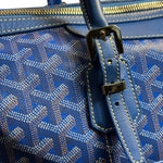 Goyard Blue Leather Goyardine Coated Canvas Shoulder Bag