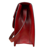 Gucci Red Leather GG Ring Shoulder Bag