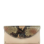 Salvatore Ferragamo Multi-Toned Leather Python Gancini Continental Wallet
