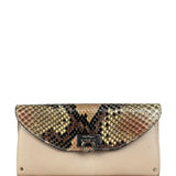 Salvatore Ferragamo Multi-Toned Leather Python Gancini Continental Wallet