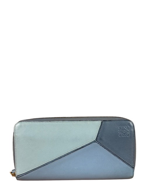 Loewe Colorblock Leather Puzzled Zip Around Long Wallet