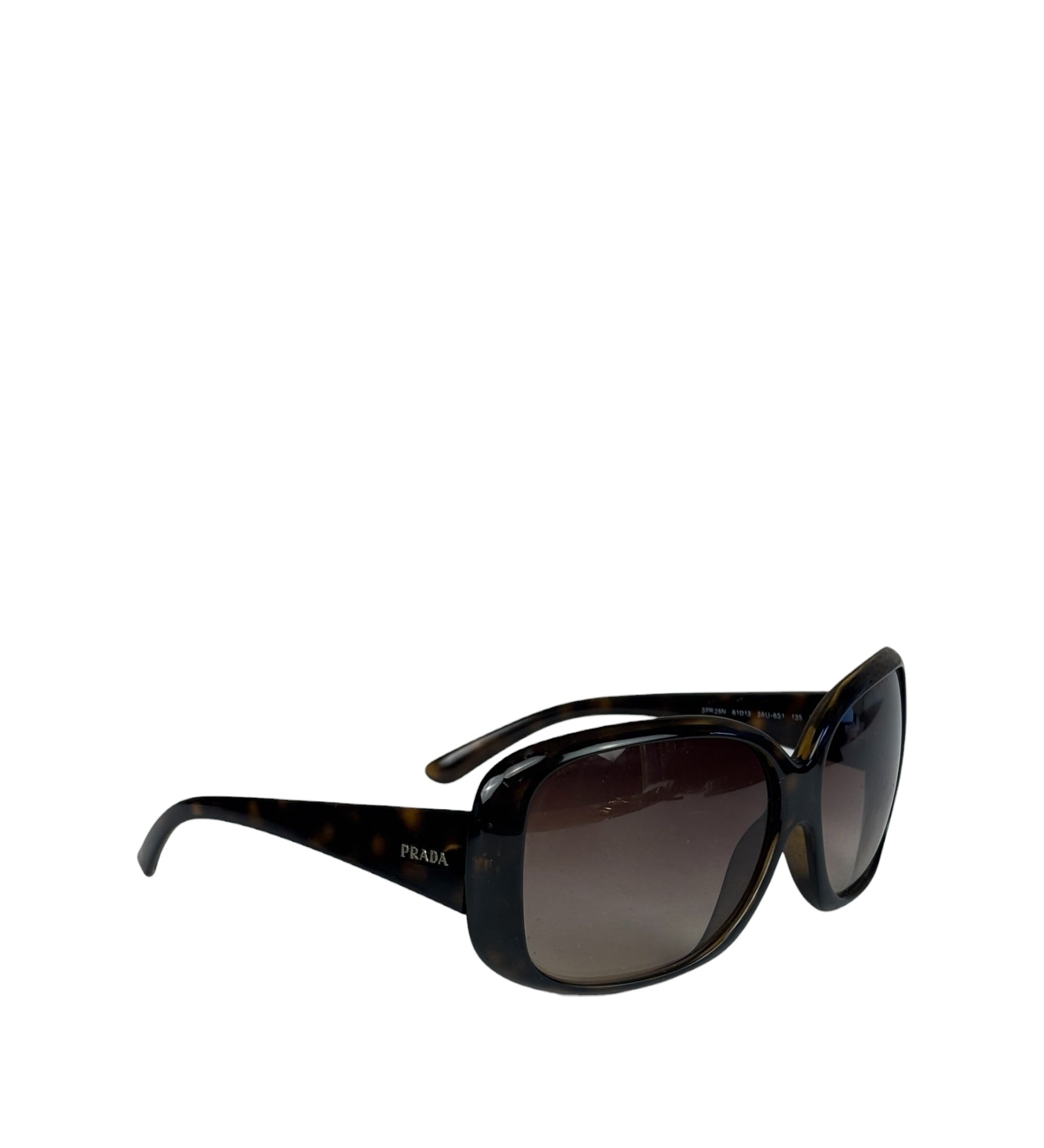 Prada SPR25N Brown Tortoiseshell Acetate Oversized Sunglasses