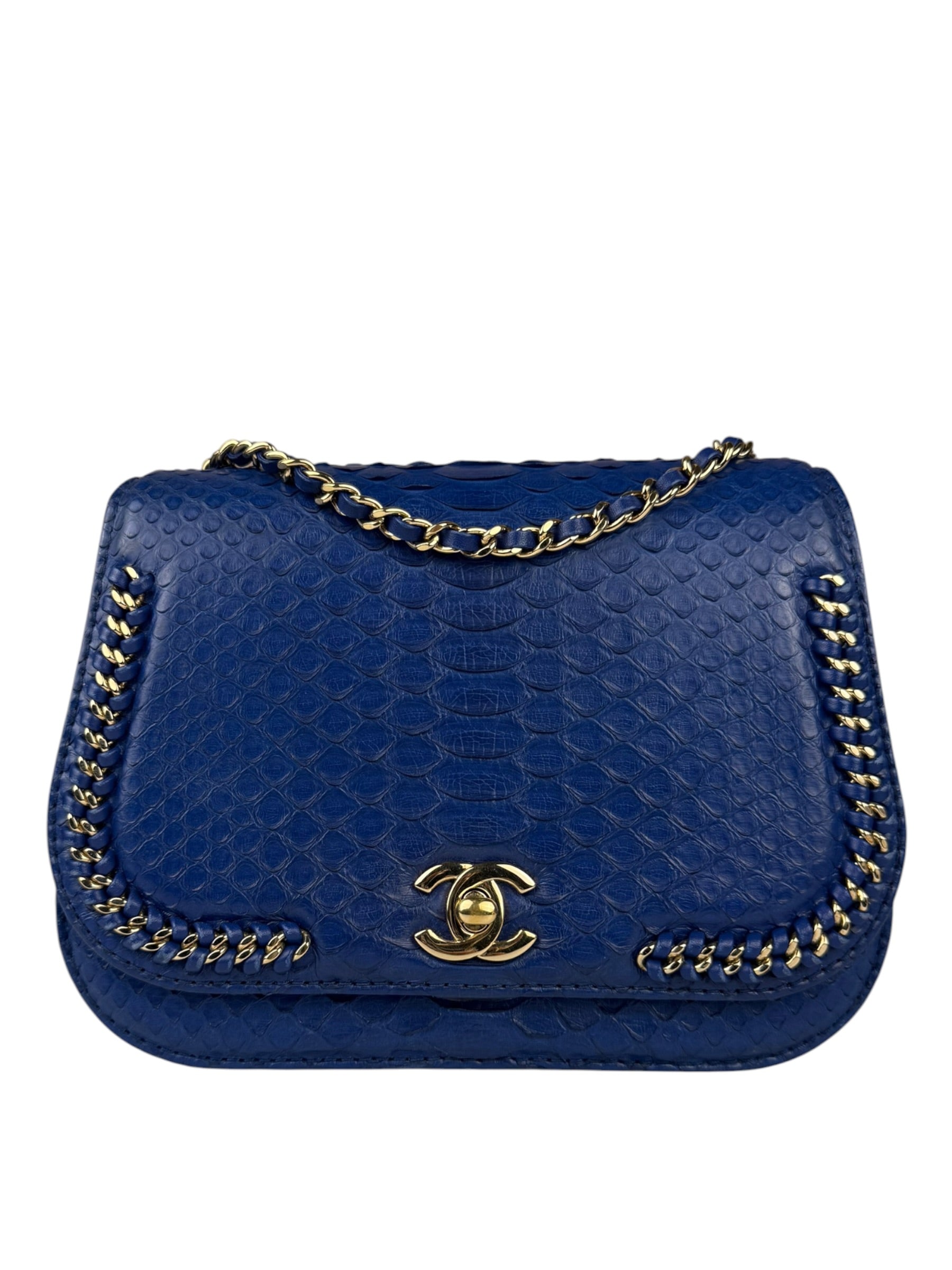 Chanel Braided Chic Python Flap Bag 2017