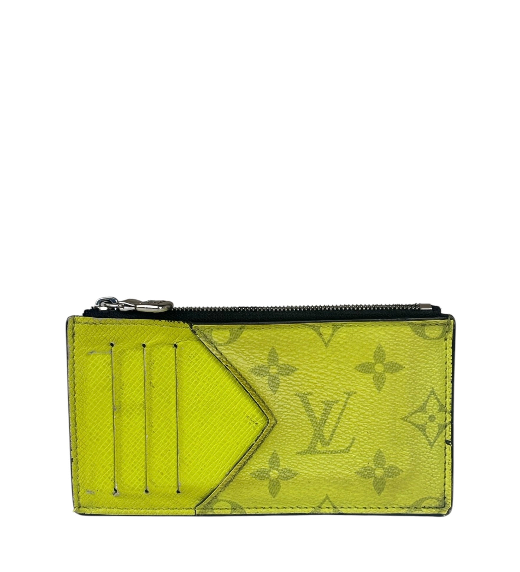 Louis Vuitton Neon Yellow Monogram Coin Card Holder
