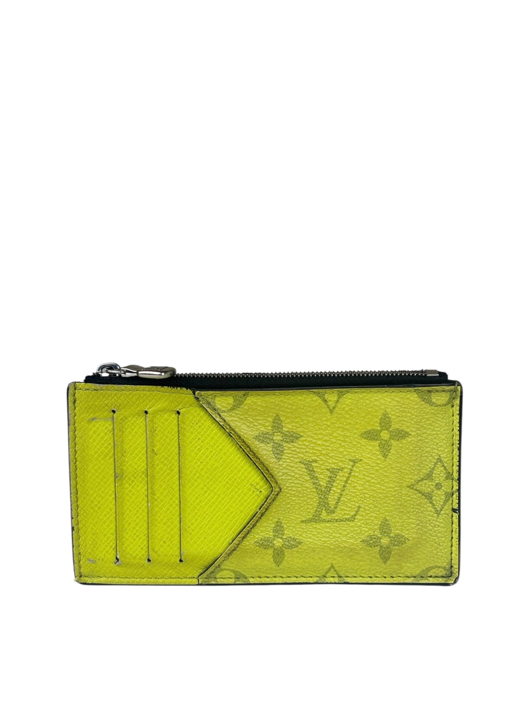 Louis Vuitton Neon Yellow Monogram Coin Card Holder