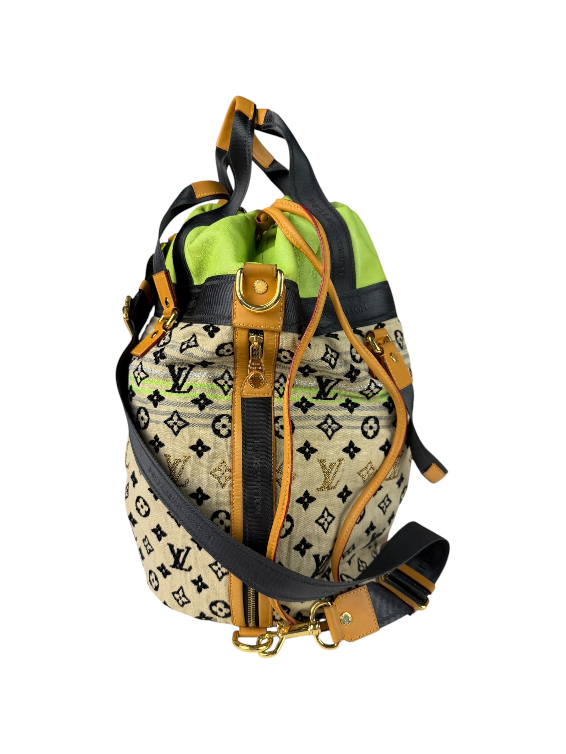Louis Vuitton Limited Edition Leather Trim Monogram Cheche Gypsy PM