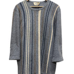 Hermes Vintage Grey Cashmere Striped Sweater