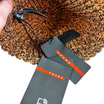 Prada Knit Polyester Black/Orange Beanie