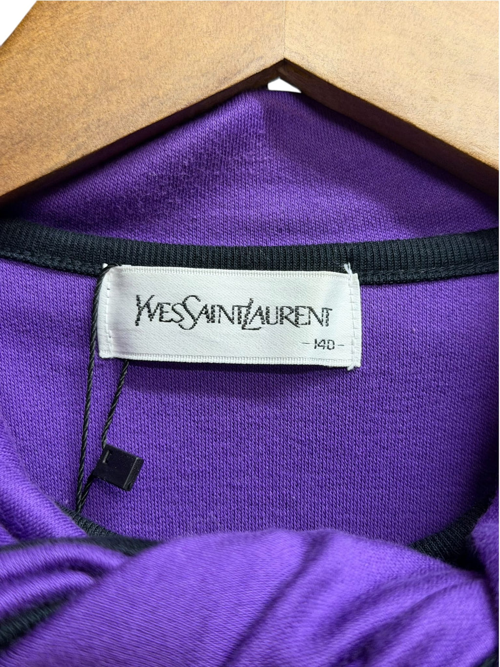 Yves Saint Laurent Kids Purple/Navy Cotton Color-block Jacket