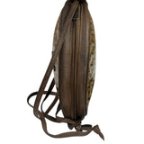 Fendi Vintage Brown PVC Leather Zucca Crossbody Bag