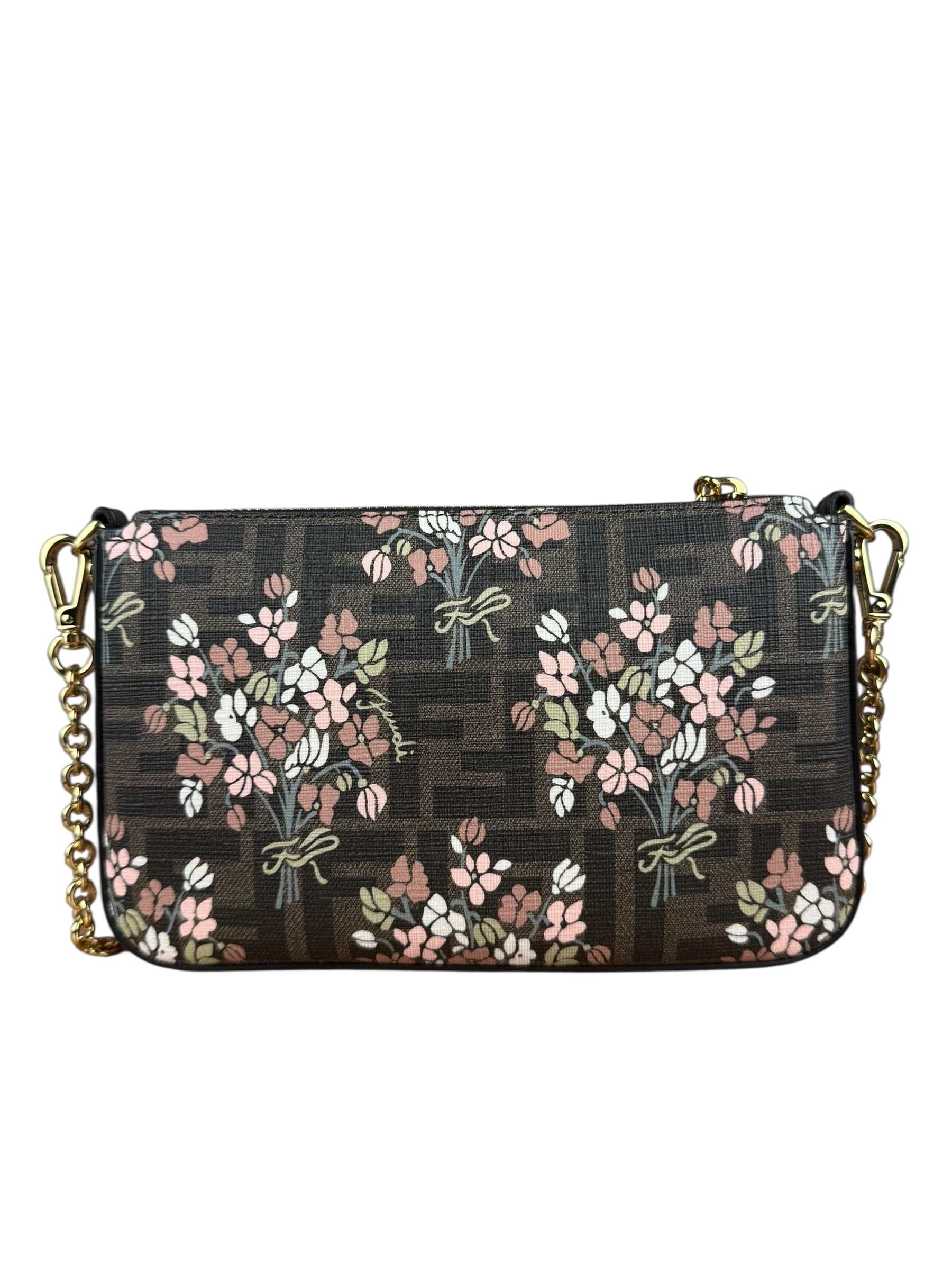 Fendi Floral FF Chain Pochette