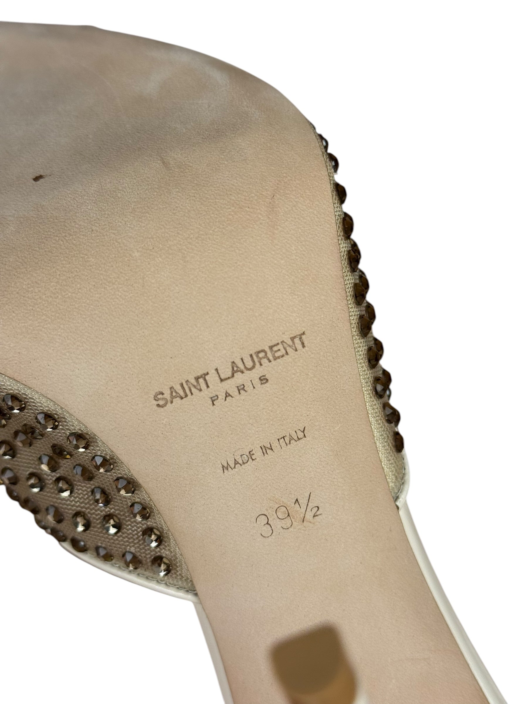 YSL Gippy Crystal Mesh Stilettos