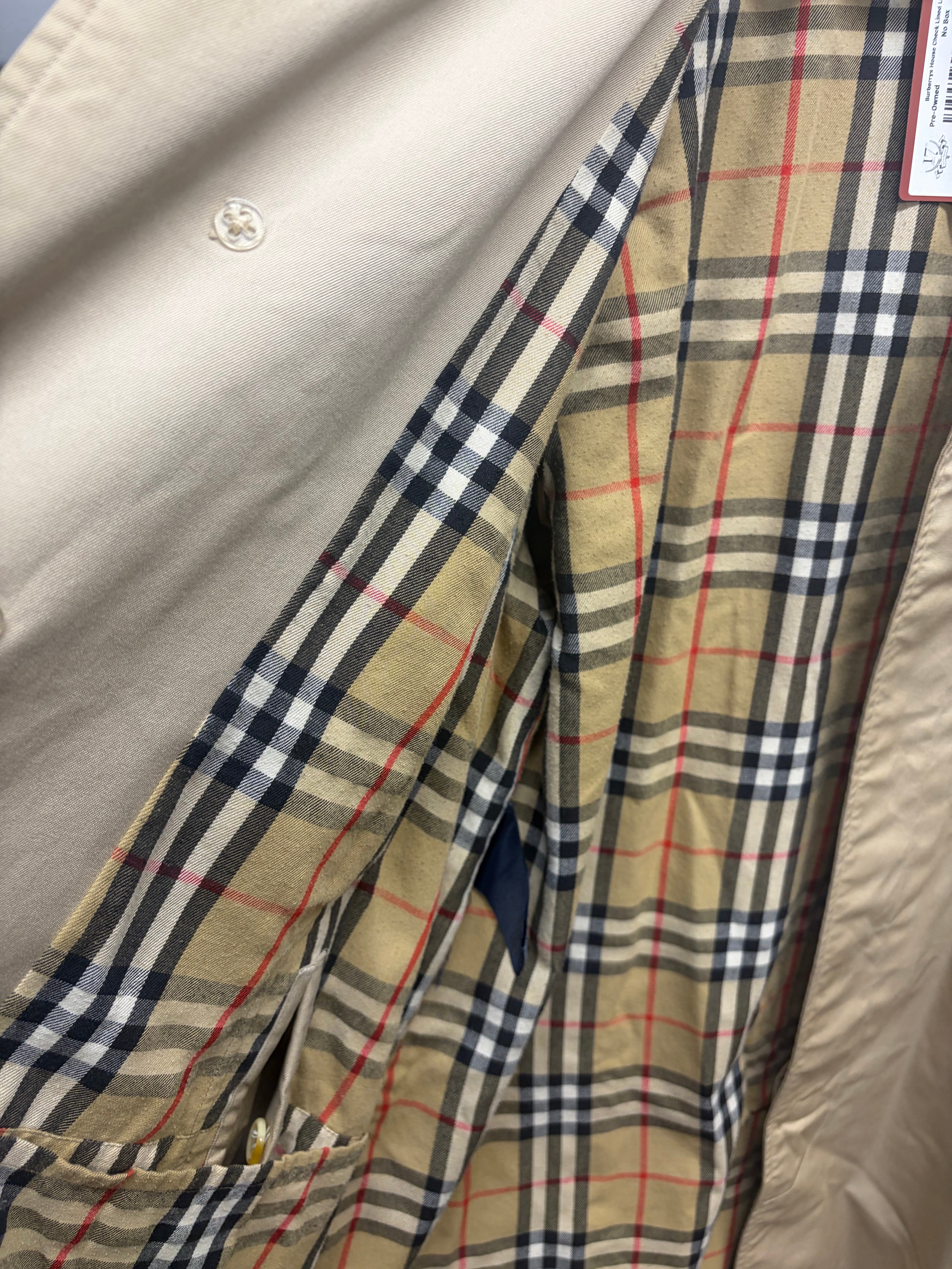 Burberrys House Check Lined Long Coat