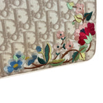 Christian Dior Beige Embroidered Trotter Flap Crossbody Bag