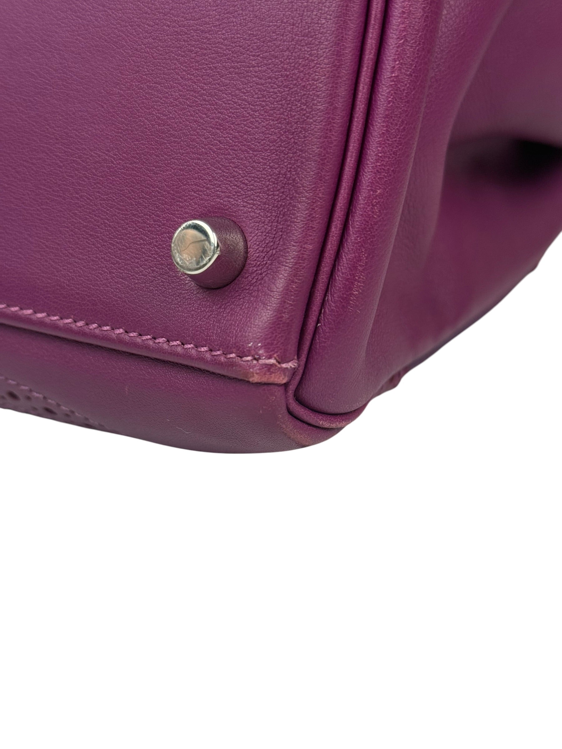 Hermes Kelly 35 Purple Ghillies Swift Togo Leather Handbag 2015