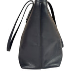 Coach Navy Crossgrain Leather City Zip Shoulder Bag