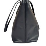 Coach Navy Crossgrain Leather City Zip Shoulder Bag