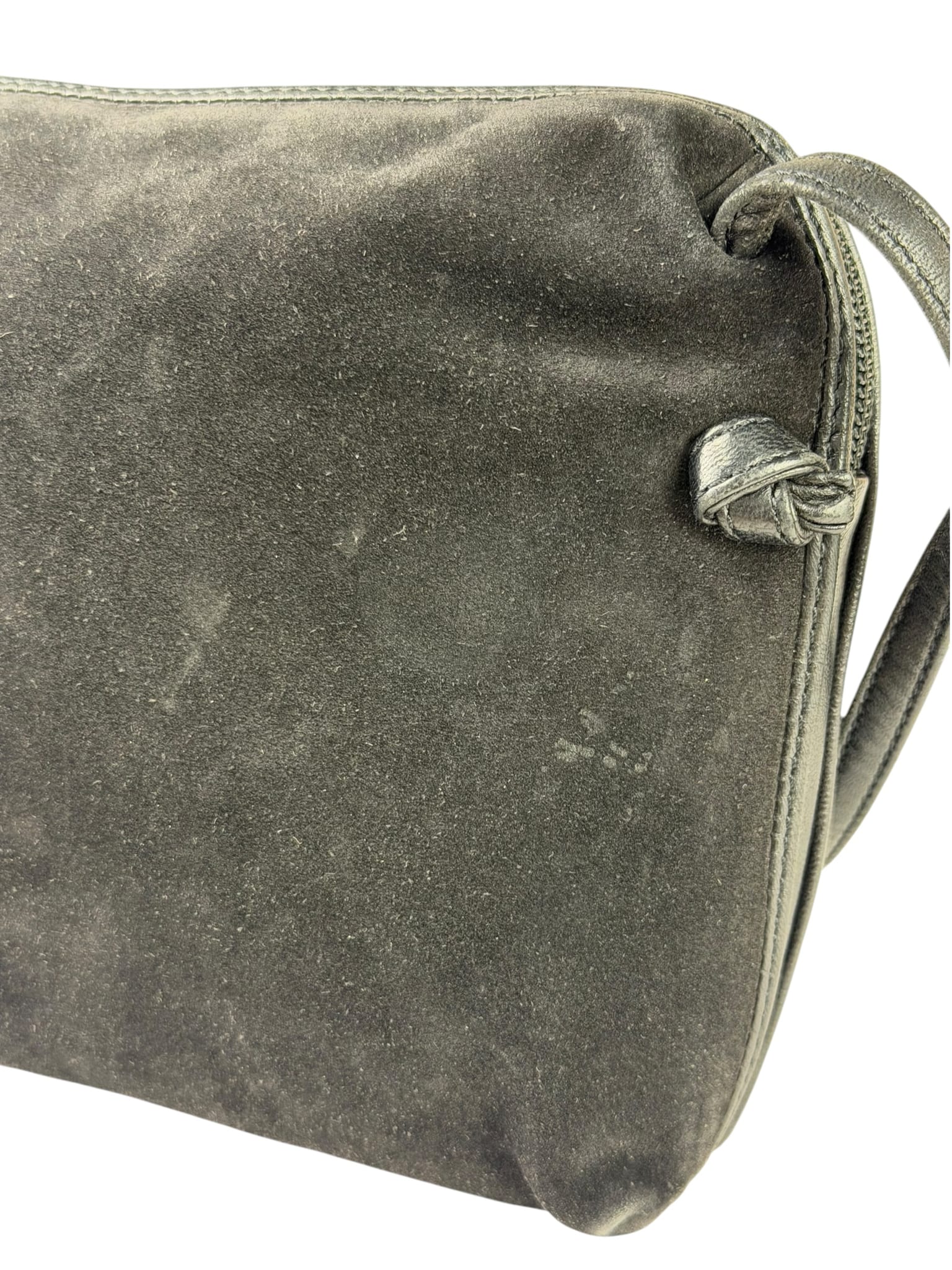Bottega Veneta Black Suede/Leather Trim Crossbody Bag