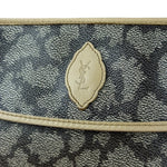 Yves Saint Lauren Vintage Gray Giraffe Printed Leather Clutch