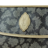 Yves Saint Lauren Vintage Gray Giraffe Printed Leather Clutch