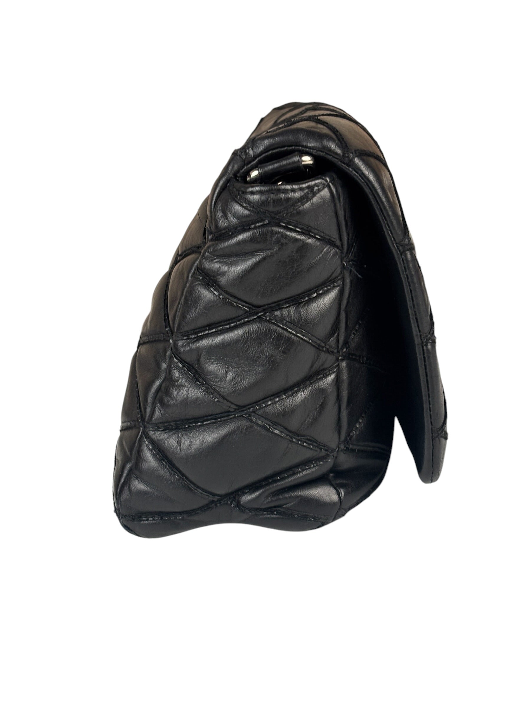 Louis Vuitton Black Quilted Lambskin Chain Flap Bag